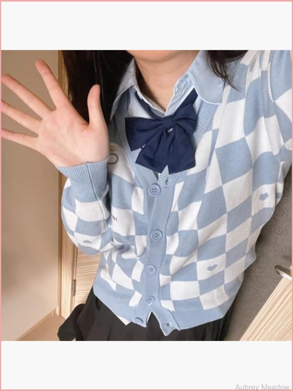 Anime Knit Cardigan, Long Sleeve Button Down Uniform Style Outerwear, Soft Cozy - Picture 2 of 7